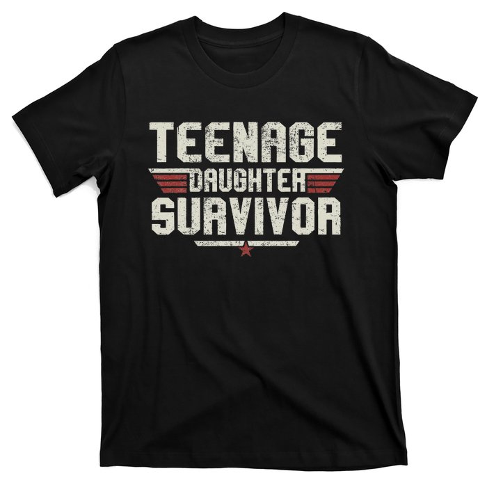 Teenage Daughter Survivor Vintage Dad Mom FatherS Day Gifts T-Shirt