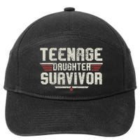 Teenage Daughter Survivor Vintage Dad Mom FatherS Day Gifts 7-Panel Snapback Hat