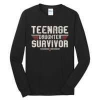 Teenage Daughter Survivor Vintage Dad Mom FatherS Day Gifts Tall Long Sleeve T-Shirt