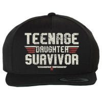 Teenage Daughter Survivor Vintage Dad Mom FatherS Day Gifts Wool Snapback Cap