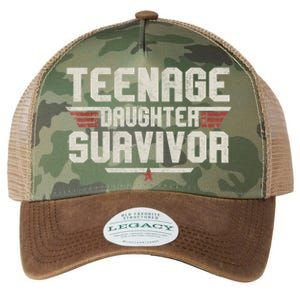 Teenage Daughter Survivor Teenager Dad Mom FatherS Day Legacy Tie Dye Trucker Hat