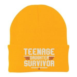 Teenage Daughter Survivor Teenager Dad Mom FatherS Day Knit Cap Winter Beanie