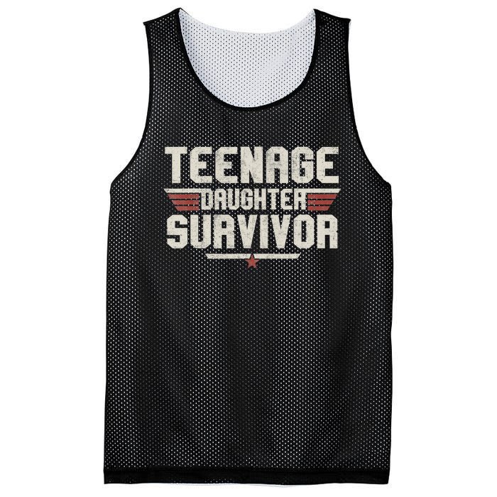 Teenage Daughter Survivor Teenager Dad Mom FatherS Day Mesh Reversible Basketball Jersey Tank