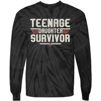 Teenage Daughter Survivor Teenager Dad Mom FatherS Day Tie-Dye Long Sleeve Shirt