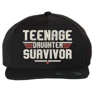 Teenage Daughter Survivor Teenager Dad Mom FatherS Day Wool Snapback Cap