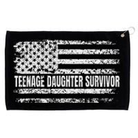 Teenage Daughter Survivor Funny Dad Joke FatherS Day Grommeted Golf Towel