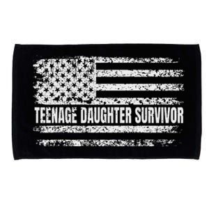 Teenage Daughter Survivor Funny Dad Joke FatherS Day Microfiber Hand Towel