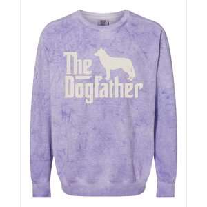 The Dogfather Siberian Husky Dog Dad Pullover Hoodie Colorblast Crewneck Sweatshirt