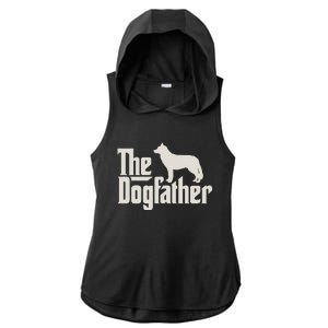 The Dogfather Siberian Husky Dog Dad Pullover Hoodie Ladies PosiCharge Tri-Blend Wicking Draft Hoodie Tank