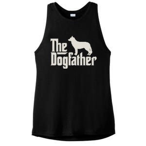 The Dogfather Siberian Husky Dog Dad Pullover Hoodie Ladies PosiCharge Tri-Blend Wicking Tank