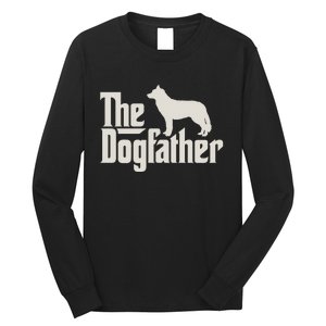 The Dogfather Siberian Husky Dog Dad Pullover Hoodie Long Sleeve Shirt