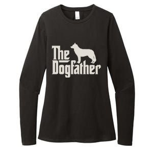 The Dogfather Siberian Husky Dog Dad Pullover Hoodie Womens CVC Long Sleeve Shirt