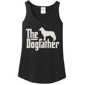 The Dogfather Siberian Husky Dog Dad Pullover Hoodie Ladies Essential Tank