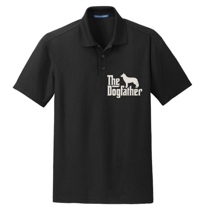 The Dogfather Siberian Husky Dog Dad Pullover Hoodie Dry Zone Grid Polo