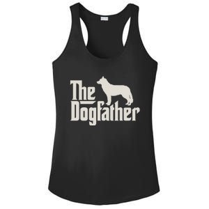 The Dogfather Siberian Husky Dog Dad Pullover Hoodie Ladies PosiCharge Competitor Racerback Tank