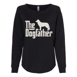 The Dogfather Siberian Husky Dog Dad Pullover Hoodie Womens California Wash Sweatshirt