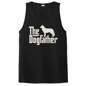 The Dogfather Siberian Husky Dog Dad Pullover Hoodie PosiCharge Competitor Tank