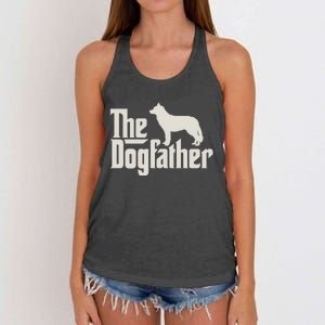 The Dogfather Siberian Husky Dog Dad Pullover Hoodie Women's Knotted Racerback Tank