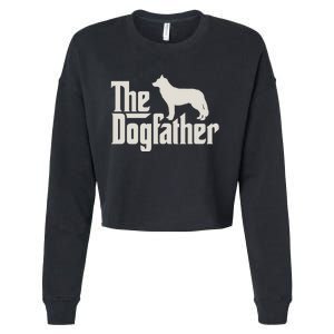 The Dogfather Siberian Husky Dog Dad Pullover Hoodie Cropped Pullover Crew