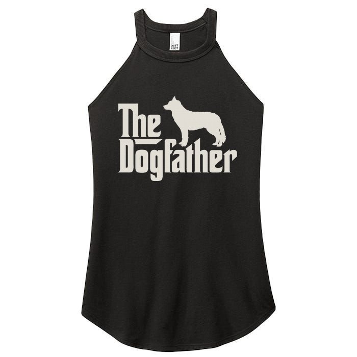 The Dogfather Siberian Husky Dog Dad Pullover Hoodie Women's Perfect Tri Rocker Tank