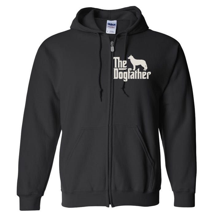 The Dogfather Siberian Husky Dog Dad Pullover Hoodie Full Zip Hoodie