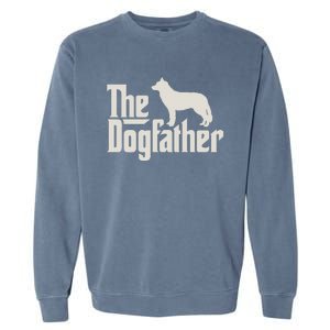 The Dogfather Siberian Husky Dog Dad Pullover Hoodie Garment-Dyed Sweatshirt