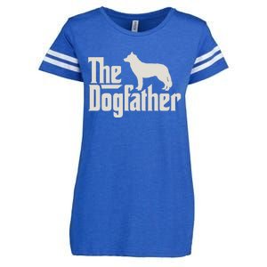 The Dogfather Siberian Husky Dog Dad Pullover Hoodie Enza Ladies Jersey Football T-Shirt