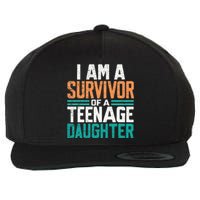 Teenage Daughter Survivor Funny Quote Fathers Day Vintage Wool Snapback Cap