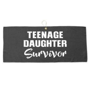 Teenage Daughter Survivor Funny Large Microfiber Waffle Golf Towel