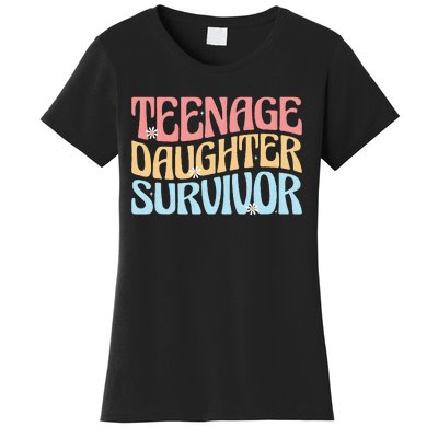 Teenage Daughter Survivor Groovy Dad Mom FatherS Day Gift Women's T-Shirt