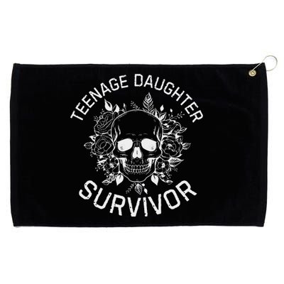 Teenage Daughter Survivor Funny Mom & Dad Parenting Quote Grommeted Golf Towel