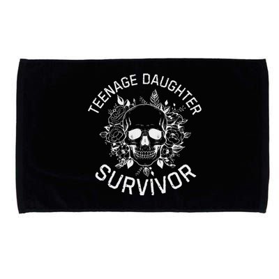 Teenage Daughter Survivor Funny Mom & Dad Parenting Quote Microfiber Hand Towel