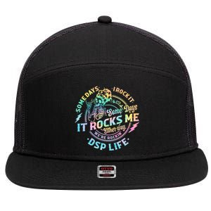 Tie Dye Some Days I Rock It Some Days It Rocks Me Dsp Life Some Days I Rock Dsp 7 Panel Mesh Trucker Snapback Hat