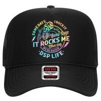 Tie Dye Some Days I Rock It Some Days It Rocks Me Dsp Life Some Days I Rock Dsp High Crown Mesh Back Trucker Hat