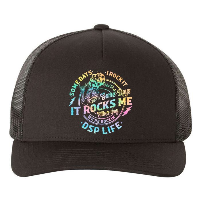 Tie Dye Some Days I Rock It Some Days It Rocks Me Dsp Life Some Days I Rock Dsp Yupoong Adult 5-Panel Trucker Hat