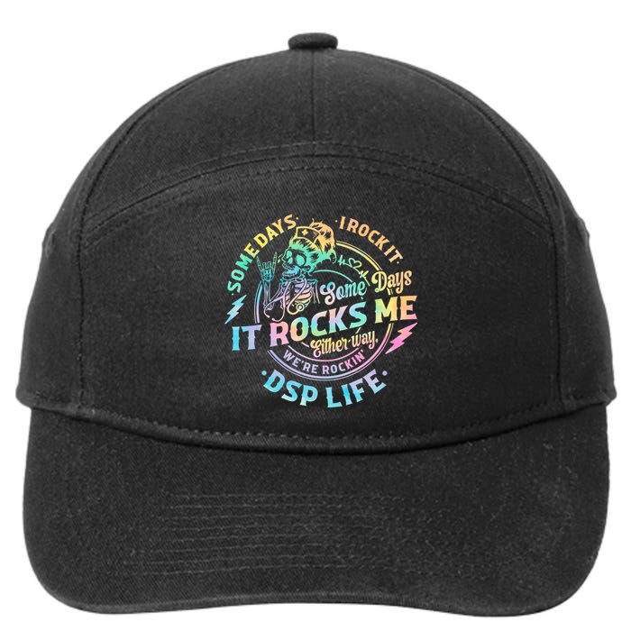 Tie Dye Some Days I Rock It Some Days It Rocks Me Dsp Life Some Days I Rock Dsp 7-Panel Snapback Hat