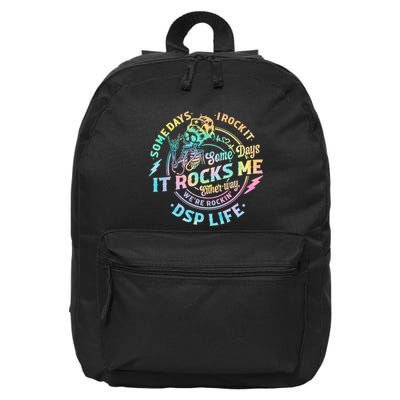 Tie Dye Some Days I Rock It Some Days It Rocks Me Dsp Life Some Days I Rock Dsp 16 in Basic Backpack