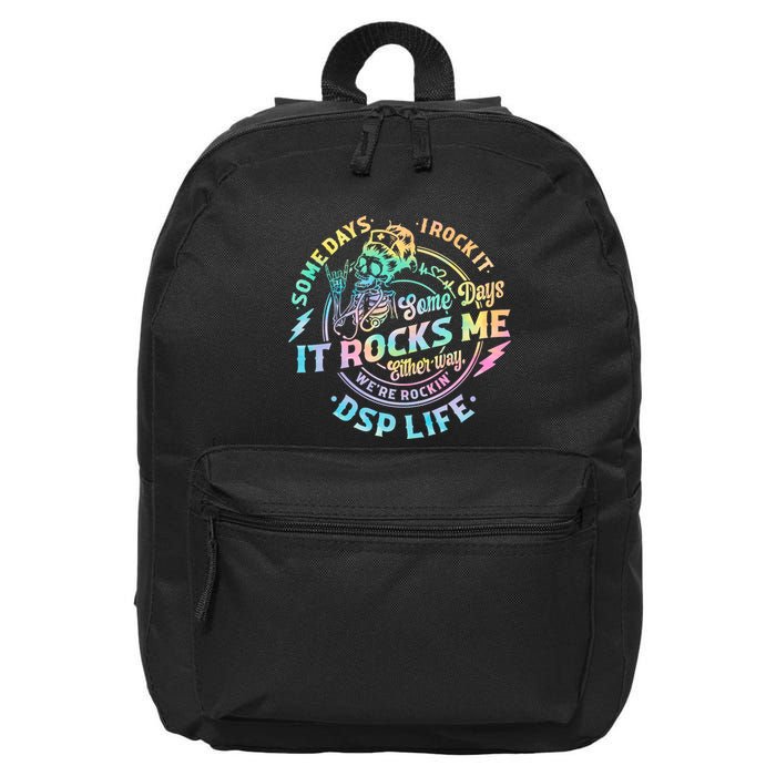 Tie Dye Some Days I Rock It Some Days It Rocks Me Dsp Life Some Days I Rock Dsp 16 in Basic Backpack
