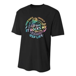 Tie Dye Some Days I Rock It Some Days It Rocks Me Dsp Life Some Days I Rock Dsp Youth Performance Sprint T-Shirt