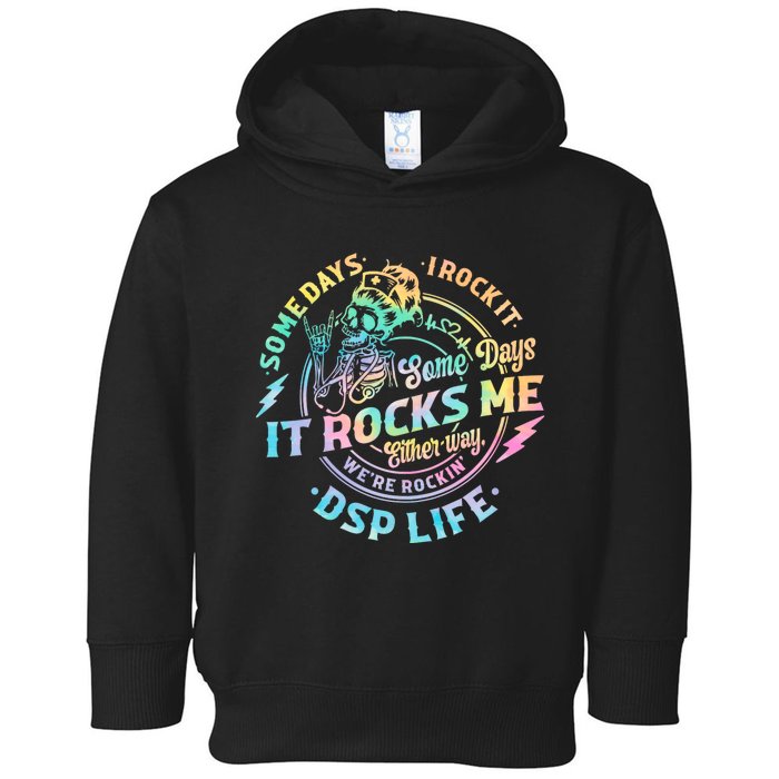 Tie Dye Some Days I Rock It Some Days It Rocks Me Dsp Life Some Days I Rock Dsp Toddler Hoodie