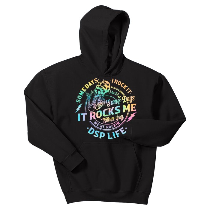 Tie Dye Some Days I Rock It Some Days It Rocks Me Dsp Life Some Days I Rock Dsp Kids Hoodie