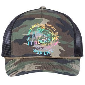 Tie Dye Some Days I Rock It Some Days It Rocks Me Dsp Life Some Days I Rock Dsp Retro Rope Trucker Hat Cap