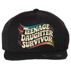 Teenage Daughter Survivor Fathers Day Dad Joke Wool Snapback Cap