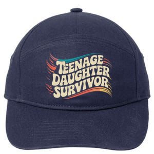 Teenage Daughter Survivor Fathers Day Dad Joke 7-Panel Snapback Hat