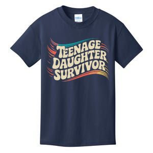 Teenage Daughter Survivor Fathers Day Dad Joke Kids T-Shirt