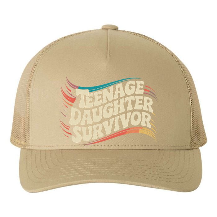 Teenage Daughter Survivor Fathers Day Dad Joke Yupoong Adult 5-Panel Trucker Hat