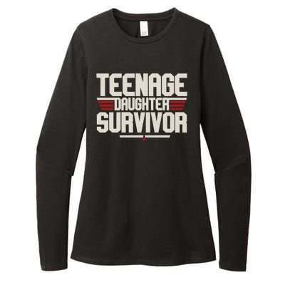 Teenage Daughter Survivor Funny Parent Gift Womens CVC Long Sleeve Shirt