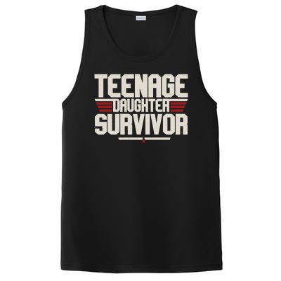 Teenage Daughter Survivor Funny Parent Gift PosiCharge Competitor Tank