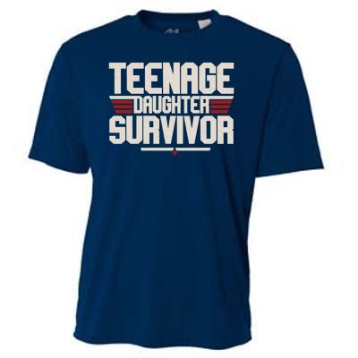 Teenage Daughter Survivor Funny Parent Gift Cooling Performance Crew T-Shirt