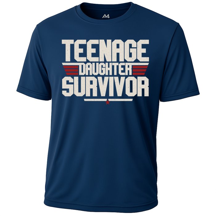 Teenage Daughter Survivor Funny Parent Gift Cooling Performance Crew T-Shirt